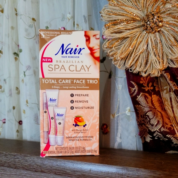 Nair Other - Nair Brazilian Spa Clay Total Care Facial Hair Remover Kit Trio NWT